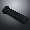 Non Slip Black Textured Bicycle Handlebar Grip For Comfortable Riding 3d model