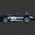 Classic Blue Sports Car With White Stripes And Number 10 Open Top Design