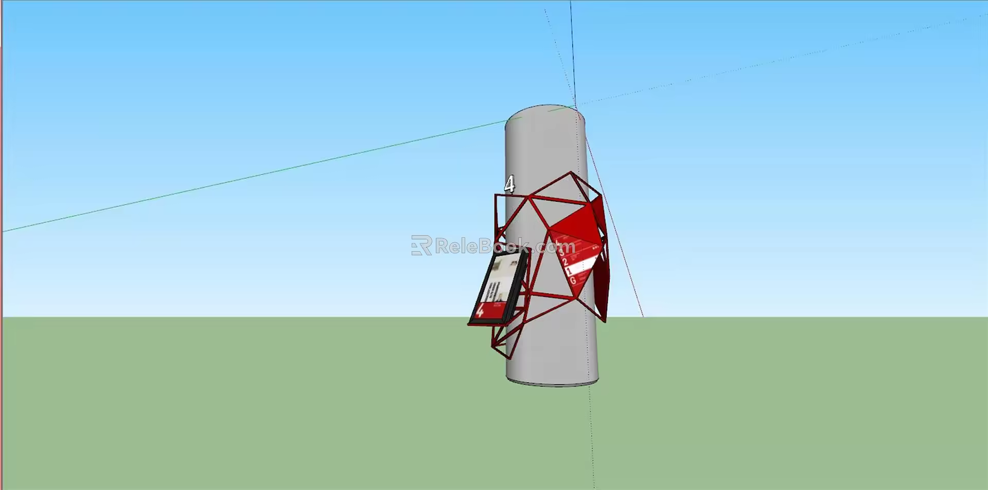 Modern Column 3d model
