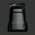 Stylish Black Backpack with Blue Glowing Lines and Modern Design for Daily Use