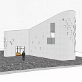Modern Museum Building With White Exterior And Unique Illuminated Architectural Features