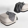 Modern Sofa Stool Lazy Sofa Single Person Sofa Low Stool Shoe Stool Reading Sofa Cube Sofa Blanket 3d model
