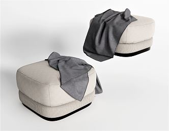 Modern Sofa Stool Lazy Sofa Single Person Sofa Low Stool Shoe Stool Reading Sofa Cube Sofa Blanket 3d model