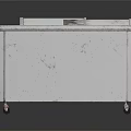 White Portable Cooler With Transparent Lid And Wheels For Household Storage