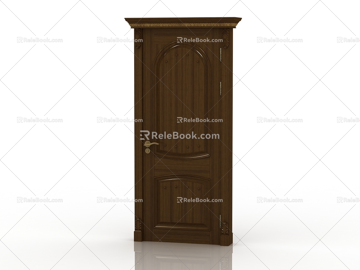 European style door interior door solid wood door 3d model