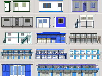 Modern building construction site activity board room model