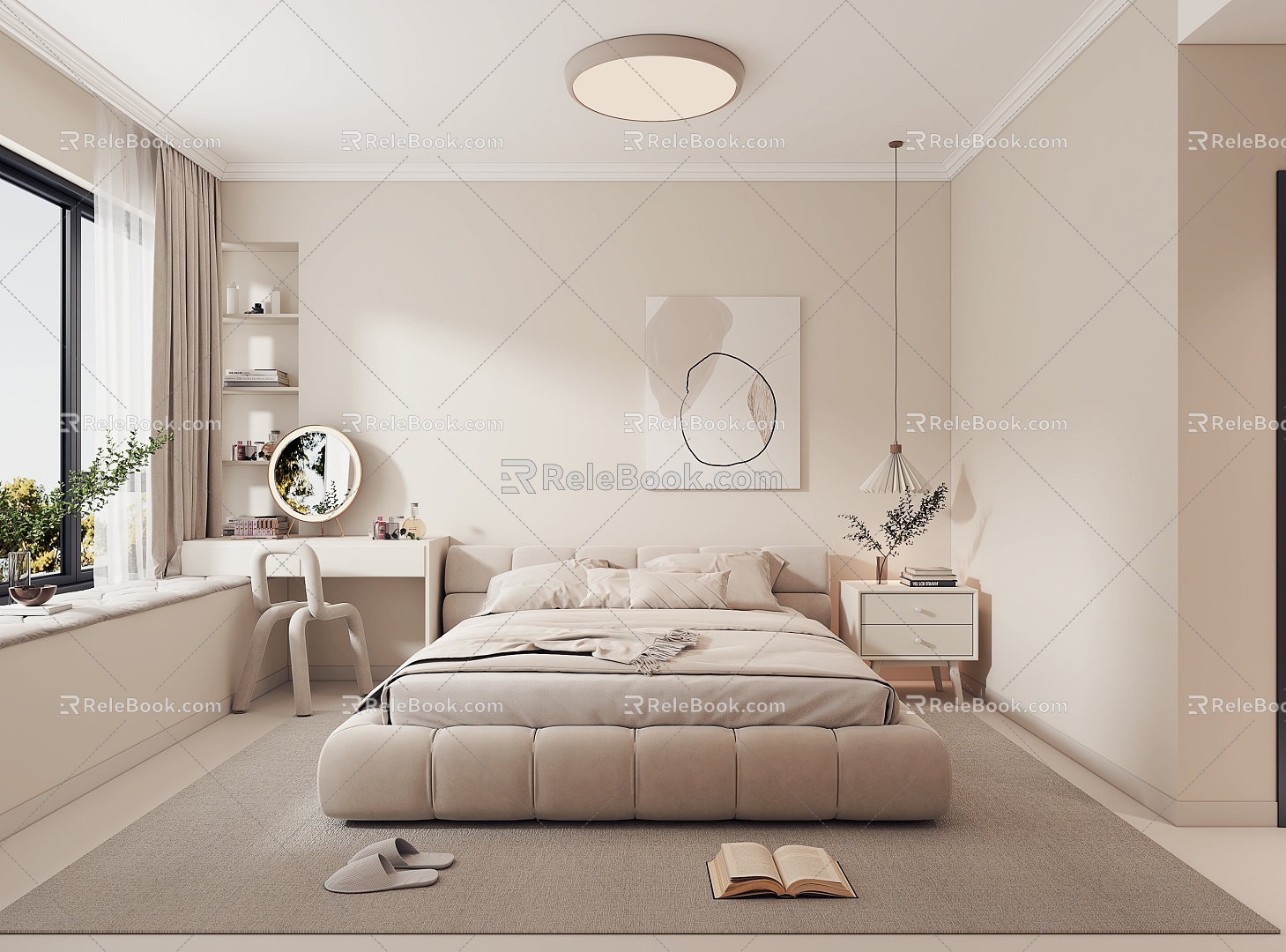 Modern Bedroom Room 3d model