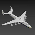 White And Blue Large Passenger Plane With Multiple Engines And Fuselage Design