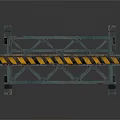 Metal Traffic Barriers With Yellow And Black Stripes For Safety Control