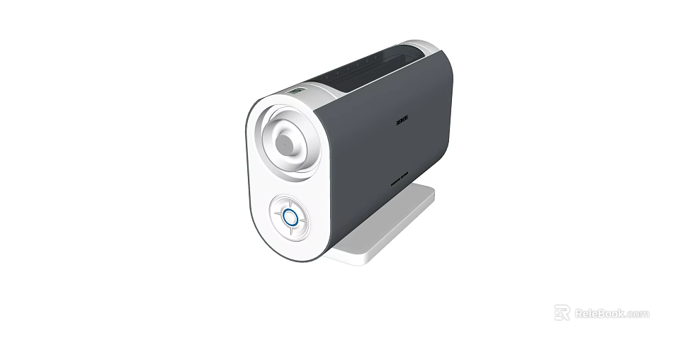 Modern Projection Monitoring Device With Sleek Black Silver Design And Rotatable Lens Stable Base 3d model 