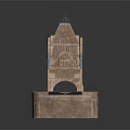 Detailed London Tower Bridge Model With Stone Towers Blue Arches And Bases