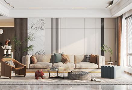 modern living room home living room 3d model