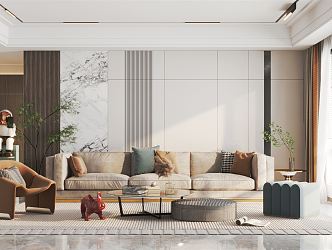 modern living room home living room 3d model