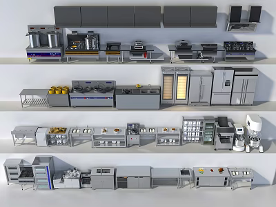Various Kitchenware Collection Including Cooking Tools Storage Solutions And Appliances 3d model