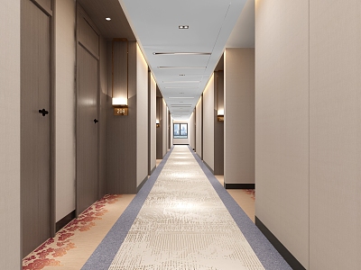 Hotel Corridor 3d model