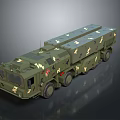 Green Camouflage Military Vehicle With Multi Axle Design And Multiple Compartments