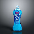 Blue Dishwash Liquid Bottle With Ultra Clean Formula And Bubbles Design