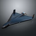 Sleek Black Aircraft Model Featuring Streamlined Design Wing Structure And Tail Fin 3d model