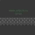 White Wall Decorative Component With Intricate Geometric Patterns And 3D Design