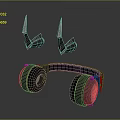 Modern Gray Headphones With Pink LED Lights And Comfortable Over Ear Cups Design