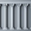 European Roman Column 3d model