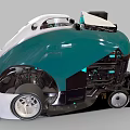 Future car sci-fi car cyberpunk car sweeping robot 3d model