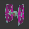 Star Wars TIE Fighter Spacecraft Detailed Model With Twin Ion Engine And Angular Wings