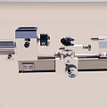 Mechanical equipment for turning machine tools 3d model