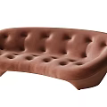 Modern Multiplayer Sofa Shaped Sofa 3d model