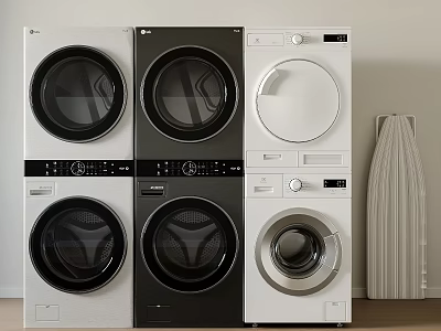 Washing Machine Drum Washing Machine White Washing Machine 3d model