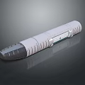 Futuristic Cylindrical Spacecraft Design With Textured Surface And Structural Details For Cosmic Exploration