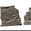 Two Brown Rock Samples With White Textured Surfaces And Natural Cracks