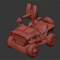 Toy Tank With Yellow Blue Body Big Wheels And Detailed Cannon Design
