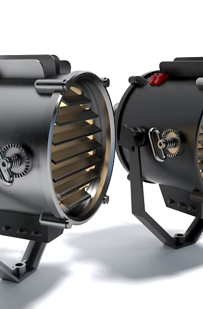 Modern Metal Downlights Spotlights With Black Silver Grille Design And Adjustable Brackets For Home Lighting 3d model