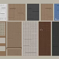 Multifunctional Wall Mounted Pegboard Organizers in Various Colors and Styles 3d model