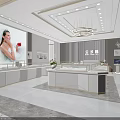Luxury Jewelry Store Interior Design With Glass Display Cases And Elegant Lighting Fixtures