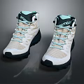 PRODO Beige Hiking Boots High Top With Light Green Laces Black Sole Breathable Mesh