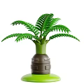 Green Fern Plant With Lush Green Fronds In Brown Decorative Container For Indoor Decoration