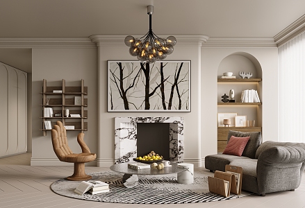 French Living Room 3d model