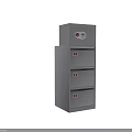 Gray Metal Tool Cabinets With Multiple Drawers And Locking Features For Hardware Storage 3d model