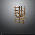 Orange Metal Scaffolding Structure With Poles For Construction Site Use