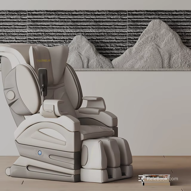 Modern Ergonomic Massage Chair With Leg Massage Function And Sleek Design 3d model 