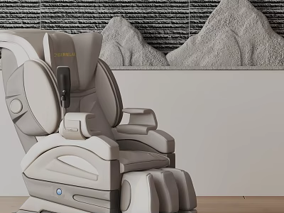 Modern Ergonomic Massage Chair With Leg Massage Function And Sleek Design 3d model