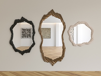 Full-body mirror bathroom mirror decorative mirror 3d model