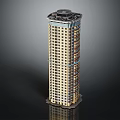 Future Architecture Design Of Futuristic Skyscraper With Glass Facade And Innovative Top Structure