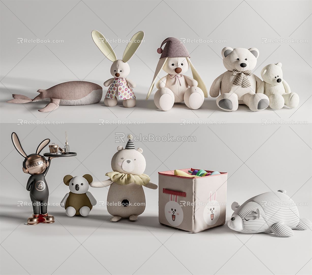 Modern Toy Children's Room Toy Plush Toy Doll 3d model