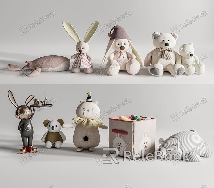 Modern Toy Children's Room Toy Plush Toy Doll model