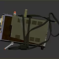 With display computer display LCD monitor computer monitor fish screen curved screen 4 screens 3d model