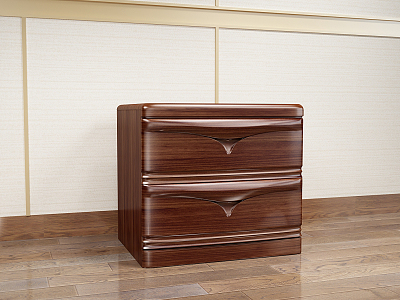 Modern Bedside Table Solid Wood Bedside Cabinet model