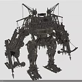 Intricate Mechanical Creature With Giant Metal Structure And Gear Components 3d model